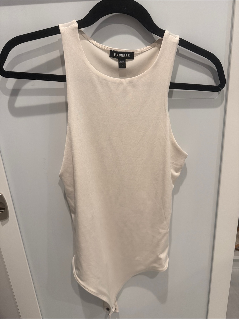 Express Women’s Ivory Sleeveless Bodysuit